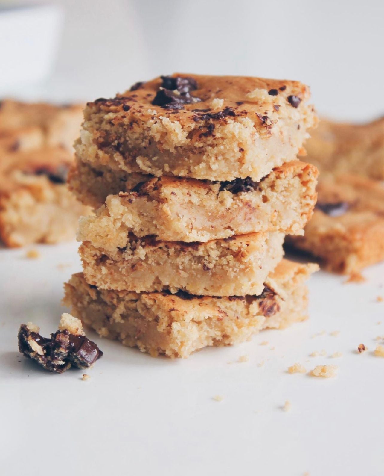Blondies saludables sin harina y veganos